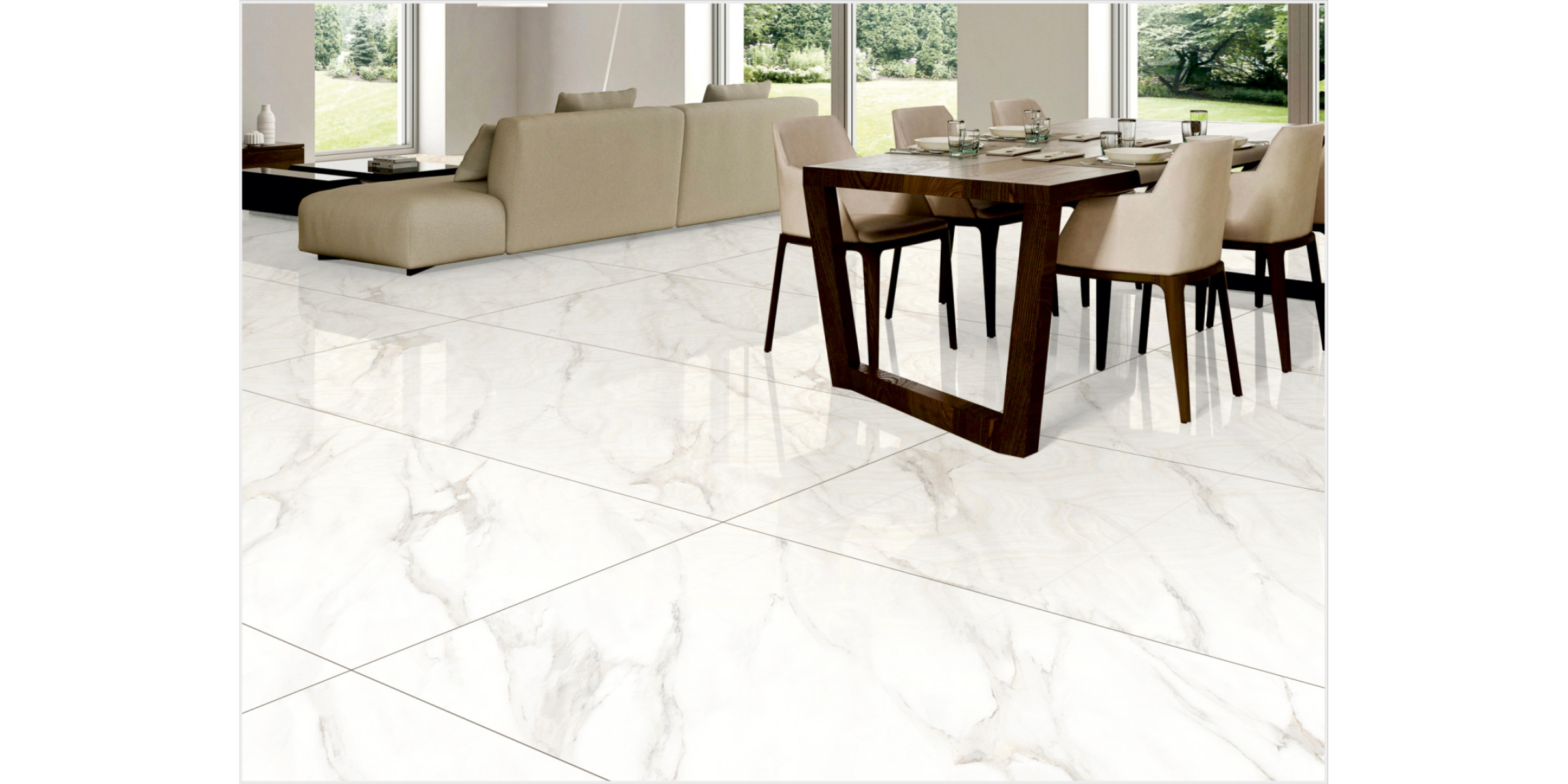 MAIMOON CERAMIC - Glossy Roman satvario 120х60