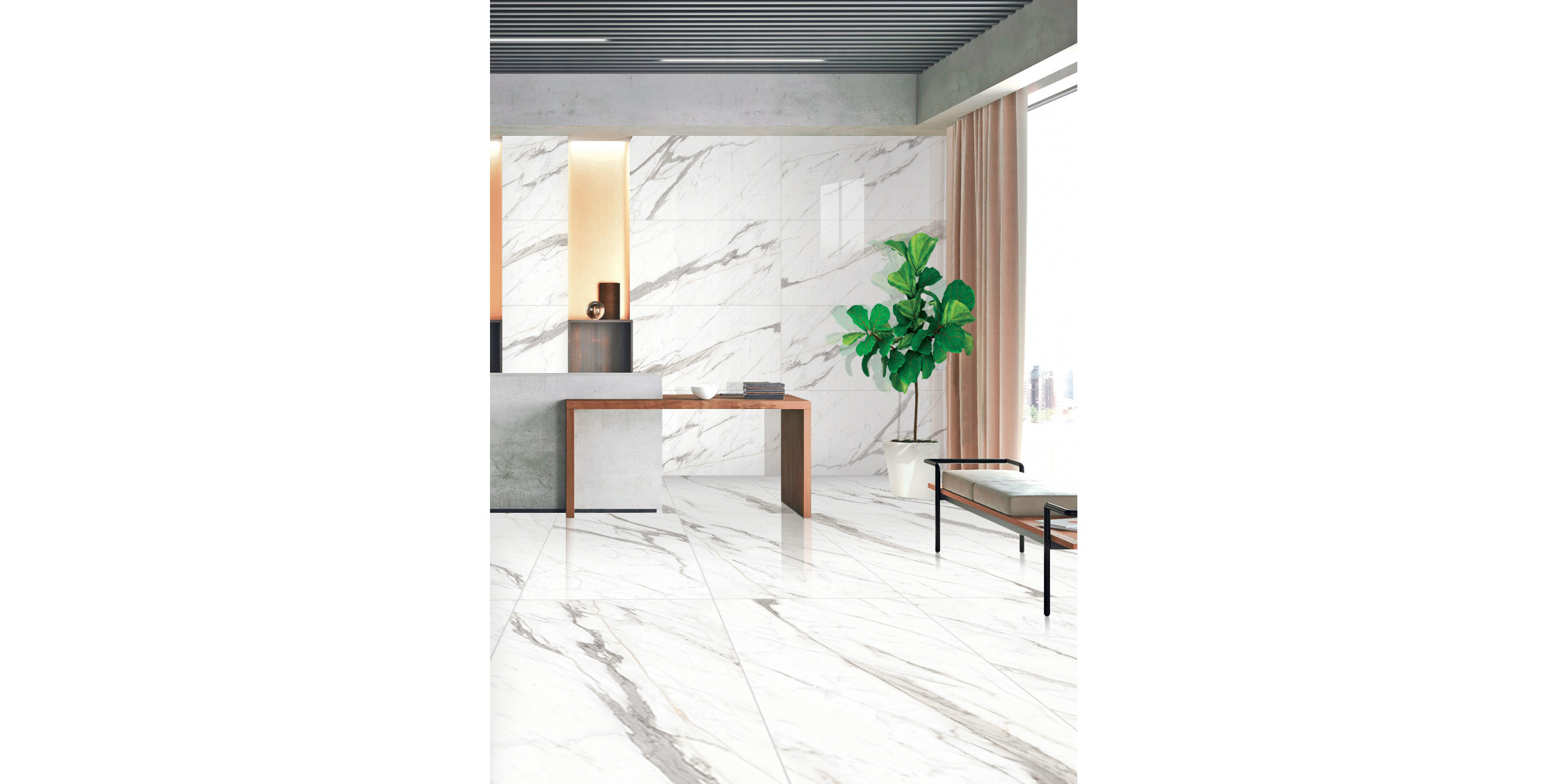 MAIMOON CERAMIC - HG Glossy Statuario smart 160х80